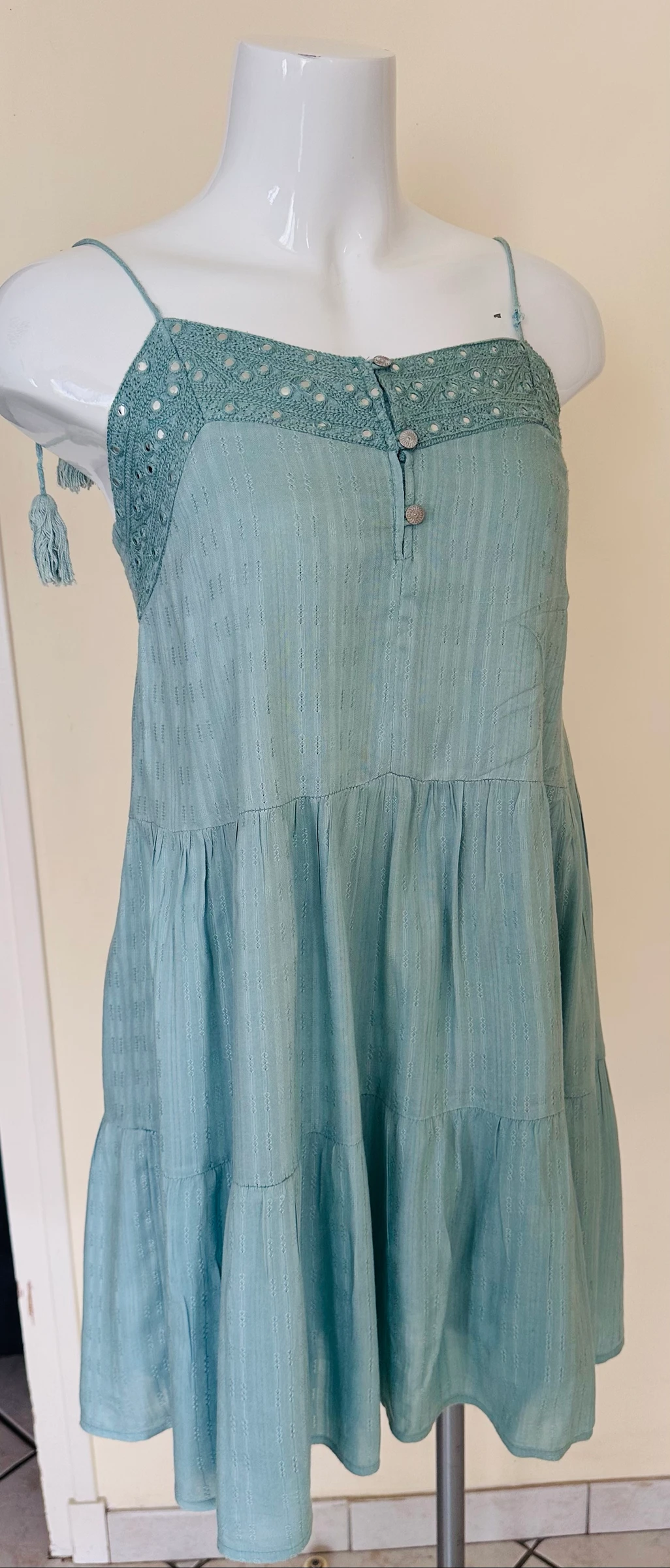 Vestido de Verão Verde Amêndoa Creeks – Tamanho 36 – Muito Bom Estado – photo 10